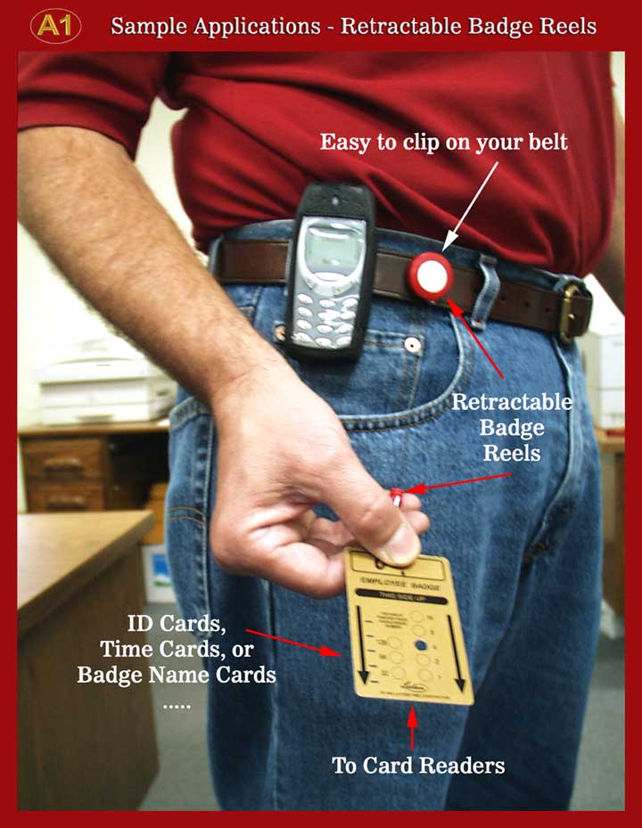 ID card Reels for Badge Holders or ID Card Readers