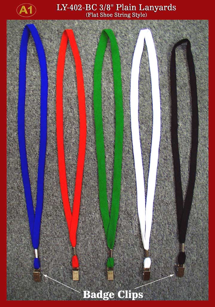 Low-Cost and High-Quality Plain lanyard - with Badge Clips