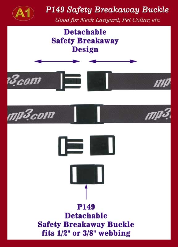 Safety Breakaway Plastic Buckle for Safety Lanyard