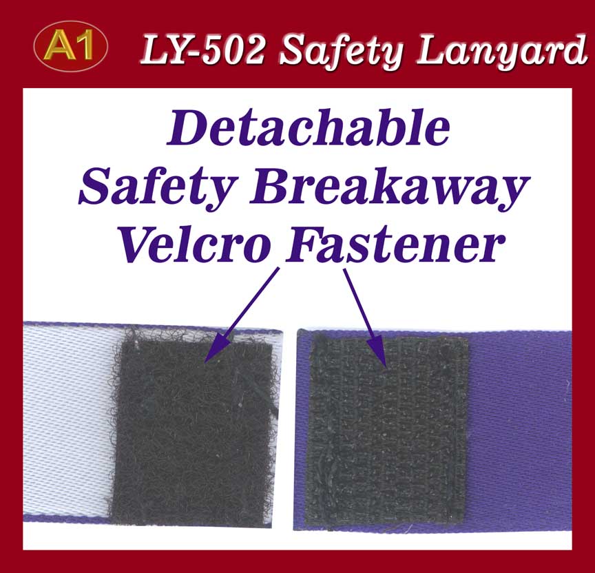 Velcro Fastener: Safety Velcro, Breakaway Velcro, Detachable Velcro Tape for safety lanyard