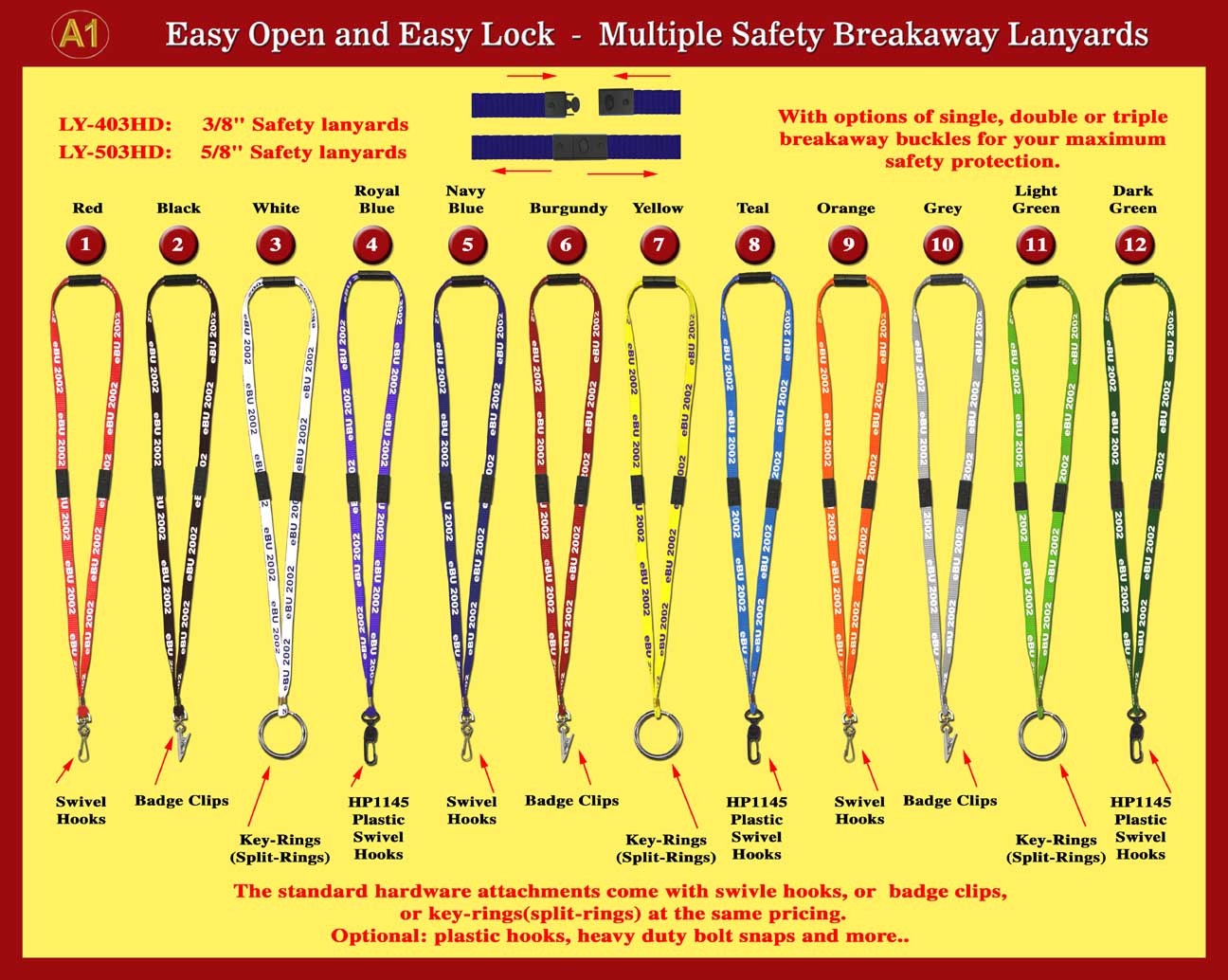 Multiple Safety Breakaway lanyard For Your Maximum Safety Protection