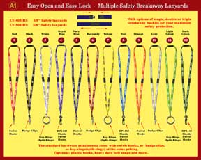 Multiple Safety Break-Away lanyard For Your Maximum Safety Protection