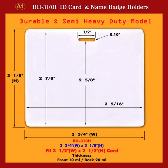 Durable and Heavy Duty Credit Card Size Photo ID Holders Supply